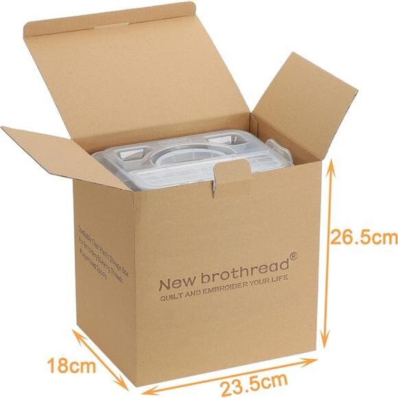 New brothread 4 Layers Stackable Clear Storage Box/Organizer for Holding 80 - Picture 2 of 7